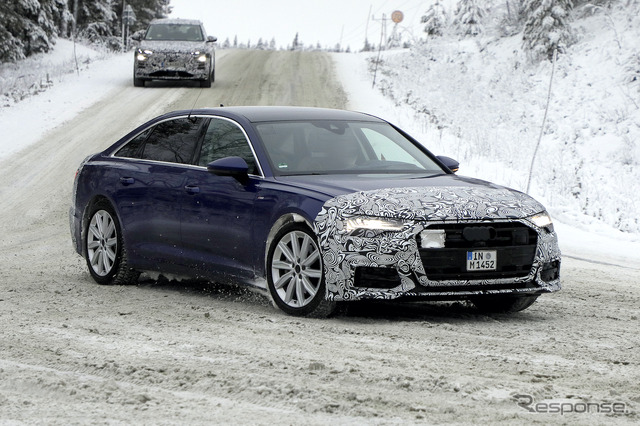 アウディ A6 セダン 改良新型プロトタイプ(スクープ写真)