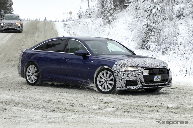 アウディ A6 セダン 改良新型プロトタイプ(スクープ写真)