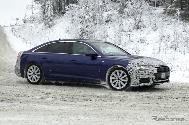 アウディ A6 セダン 改良新型プロトタイプ(スクープ写真)
