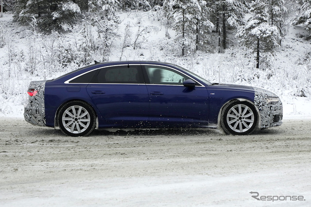 アウディ A6 セダン 改良新型プロトタイプ(スクープ写真)