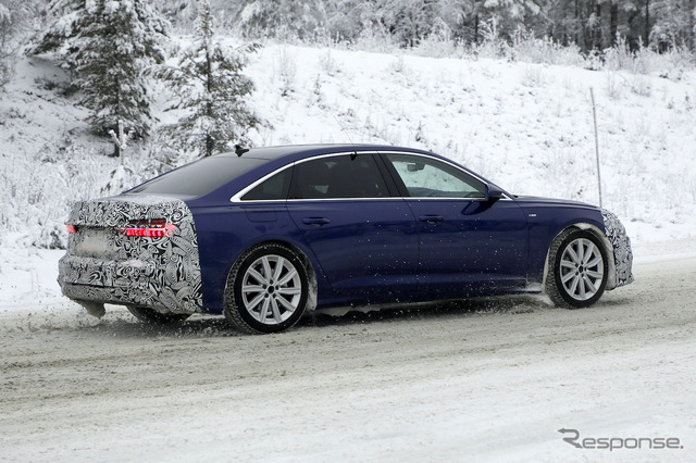 アウディ A6 セダン 改良新型プロトタイプ(スクープ写真)