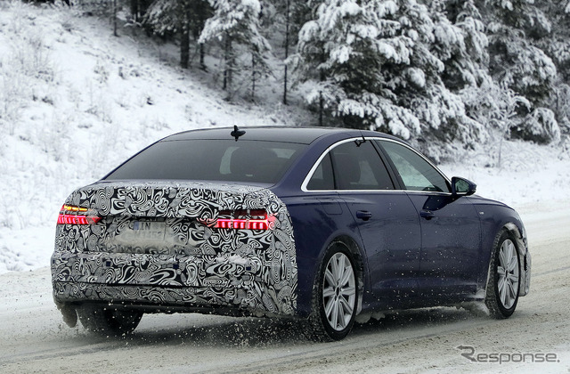 アウディ A6 セダン 改良新型プロトタイプ(スクープ写真)