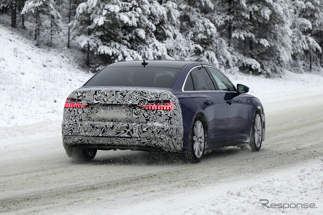 アウディ A6 セダン 改良新型プロトタイプ(スクープ写真)