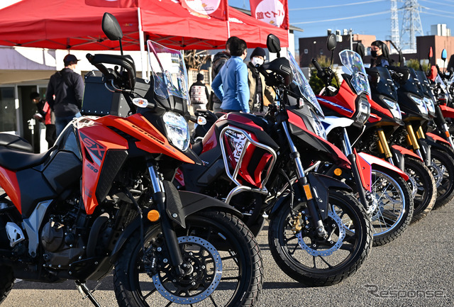 正規モデルにはない個性的なラインアップと価格が魅力の輸入新車。バイク館が積極的にアピールする。