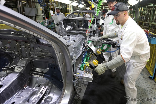 ホンダの米国オハイオ州メアリーズビル工場で生産を開始した新型 アコード
