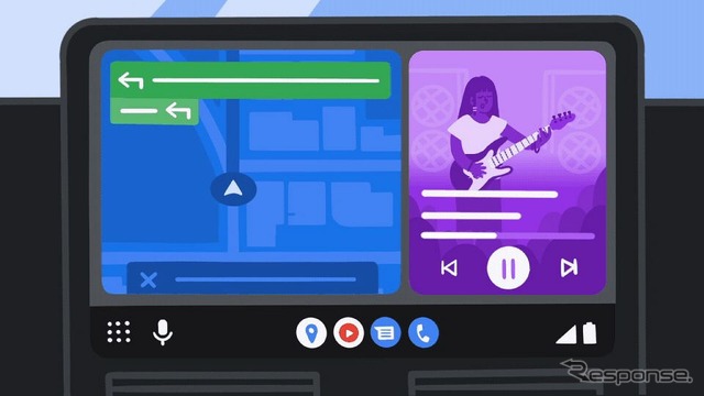 Google「Android Auto」のアップデート版のイメージ