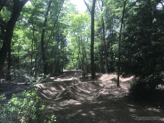 ミリオンペタル バイクパークのMTBコース(静岡県森町)