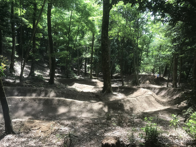 ミリオンペタル バイクパークのMTBコース(静岡県森町)
