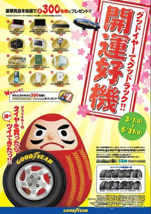 グッドイヤー タイヤ4本購入で豪華賞品が当たる!