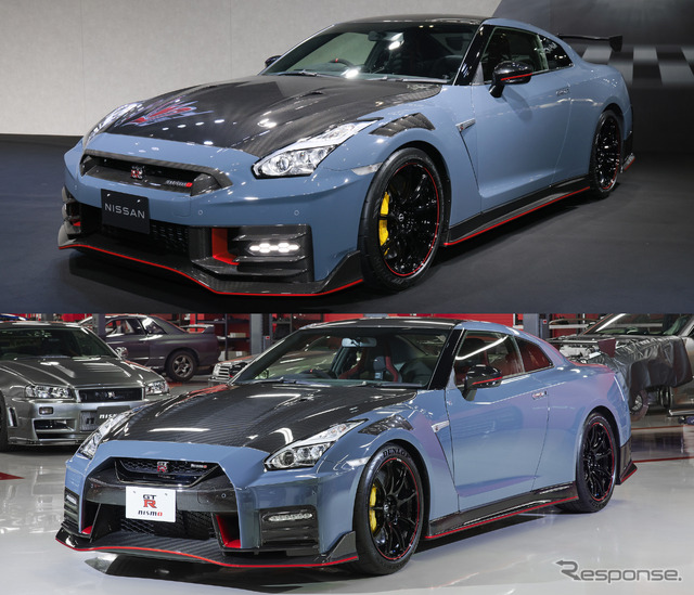 日産 GT-R NISMO スペシャルエディションの2024年モデル(上)と2022年モデル
