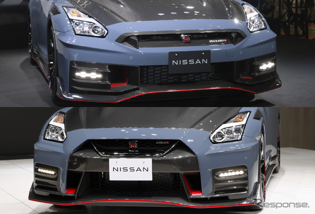 日産 GT-R NISMO スペシャルエディションの2024年モデル（上）と2022年モデル