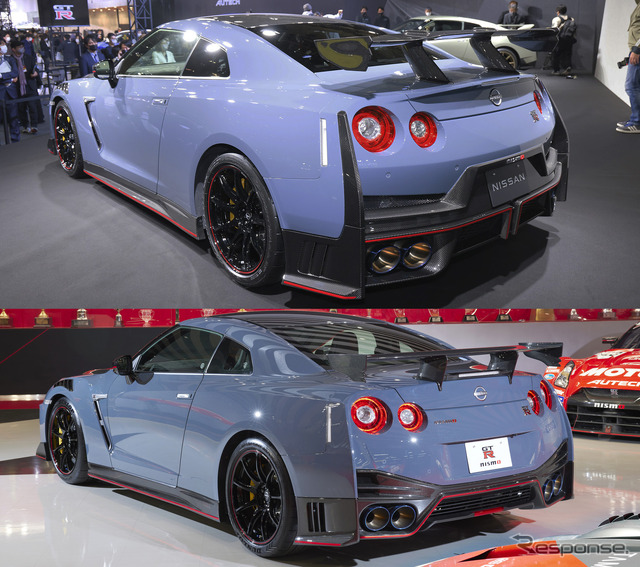 日産 GT-R NISMO スペシャルエディションの2024年モデル（上）と2022年モデル