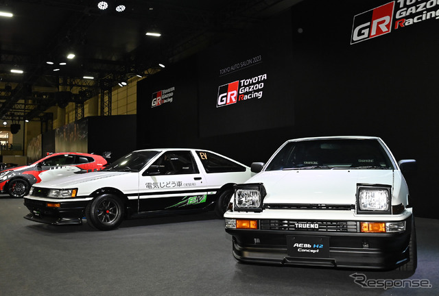 GAZOO RACINGのAE86 BEVとAE86 H2（東京オートサロン2023）