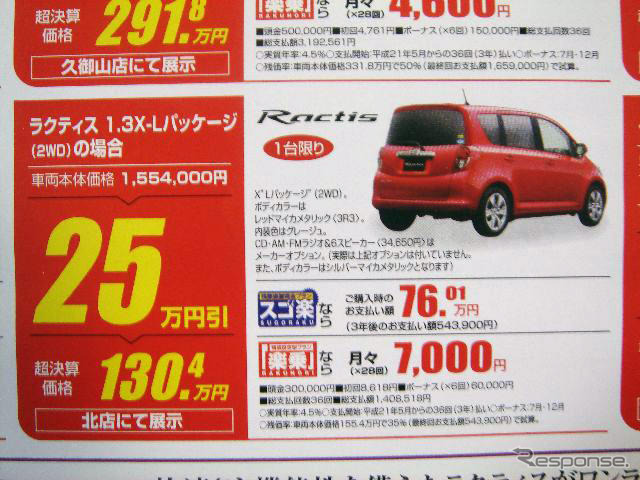 【新車値引き情報】キューブ や ティーダ など…コンパクトカー