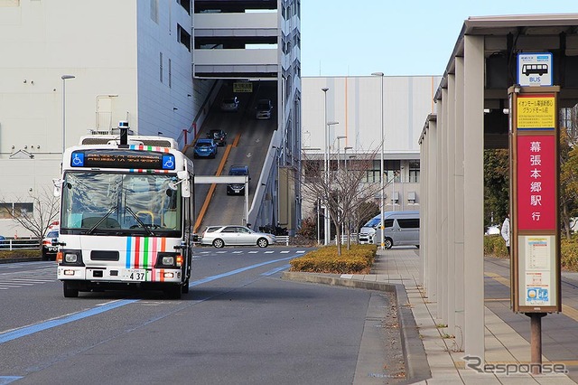 埼玉工業大学の自動運転バス（千葉・幕張新都心 1月22日）