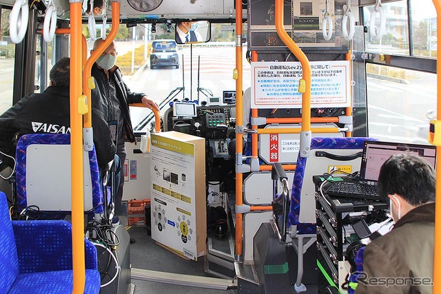 埼玉工業大学の自動運転バス(千葉・幕張新都心 1月22日)