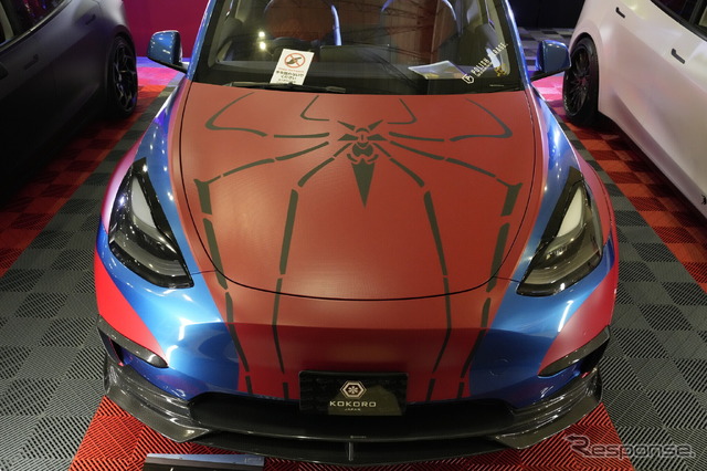 アリコンガレージ モデルY SPIDER-MAN(東京オートサロン2023)