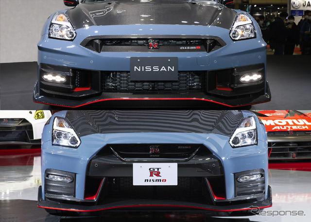 日産 GT-R NISMO スペシャルエディションの2024年モデル(上)と2022年モデル