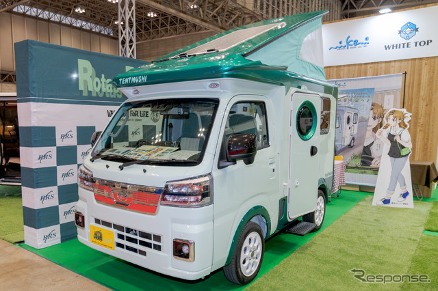 軽キャンピングカーのTENTMUSHI(テントむし)。