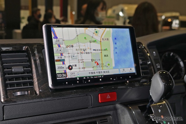 車内Wi-Fiを装備したcarrozzeria最新楽ナビ搭載キャンピングカーを展示…ジャパンキャンピングカーショー2023