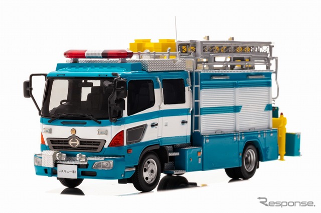 日野 レンジャー 2011 警察本部警備部機動隊レスキュー車両（1/43スケール）