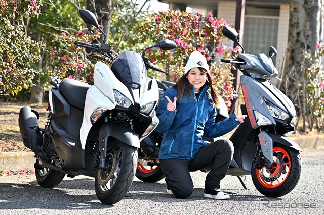 ことりちゃんこと小鳥遊レイラがヤマハ Xフォースとシグナスグリファスの魅力をチェック!