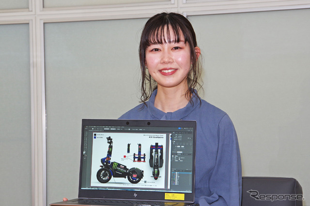 ヤマハ発動機 クリエイティブ本部 プロダクトデザイン部 プロダクトデザイン4グループの土屋さおりさん