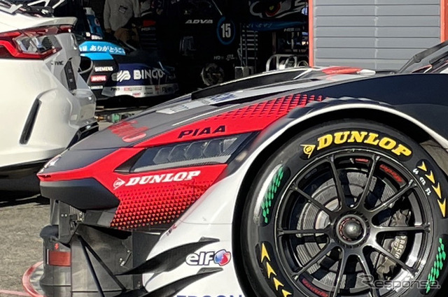 Modulo Nakajima RacingのNSX-GTに装着したサステナブル原材料比率を高めたレースタイヤ