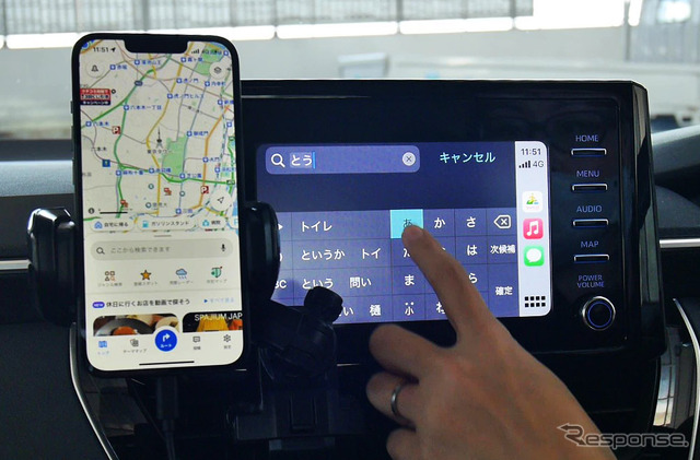 CarPlay側ではフリック操作に非対応