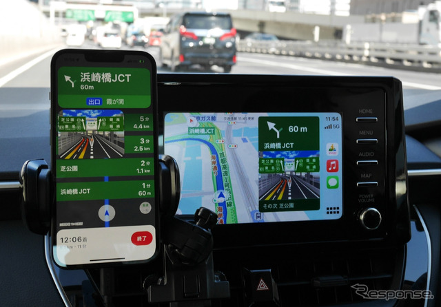 高速道路での案内では出口情報が常にリスト表示にあるのがいい