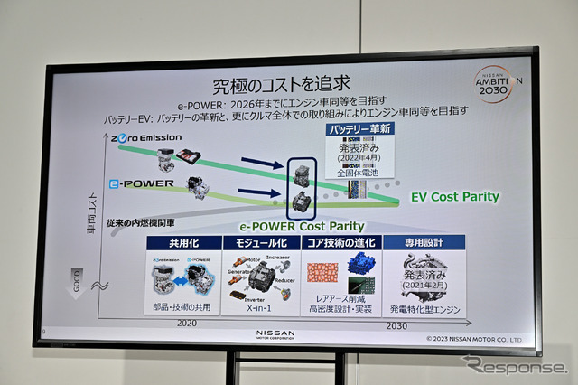 日産の電動パワートレインに関する技術説明会