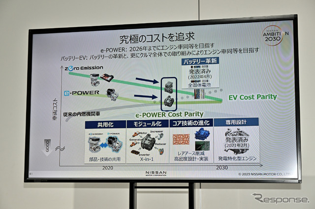 日産の電動パワートレインに関する技術説明会