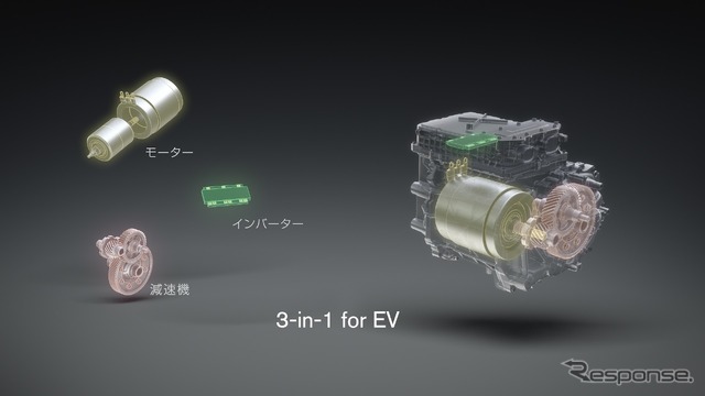 EV用の新開発電動パワートレイン「3-in-1