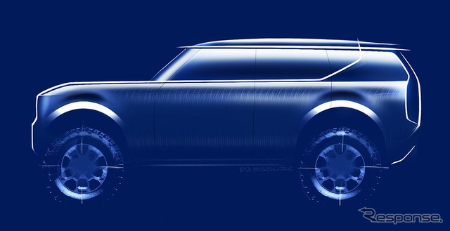 フォルクスワーゲングループが米国で復活させるオフロード車ブランド「スカウト」の電動SUVのスケッチ