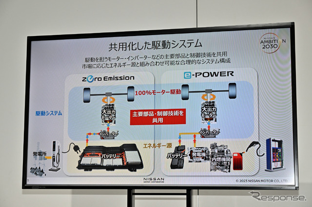 日産の電動パワートレインに関する技術説明会