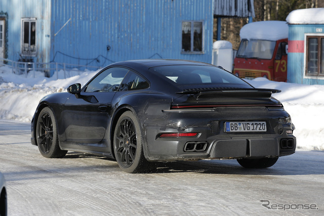 ポルシェ 911ターボ 改良新型プロトタイプ(スクープ写真)