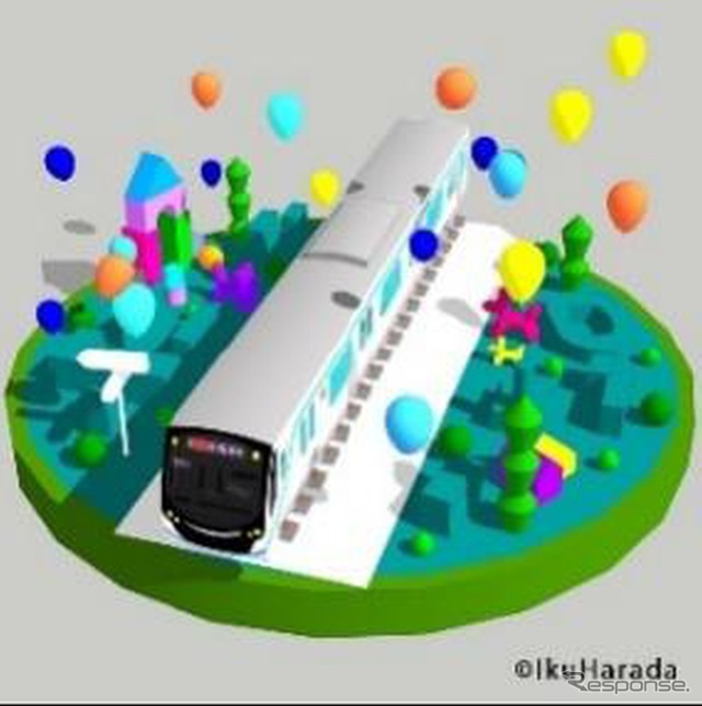 美術作家・原田郁氏による「Dreaming Railways」NFT。受取用URLを3月18日から東急公式Instagram(@tokyu railways)で配信。