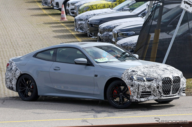 BMW 4シリーズ クーペ 改良新型プロトタイプ(スクープ写真)