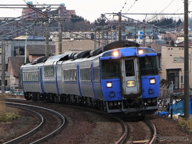 3月17日に『オホーツク3号』として網走に到着したキハ183系が、翌3月18日に札幌へ回送されてきた。この前には『大雪3号』として網走に到着した復刻色付き編成が回送されている。