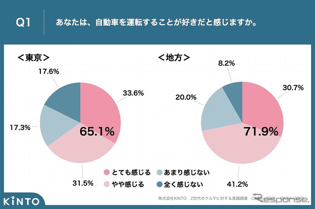 あなたは、自動車を運転することが好きだと感じますか
