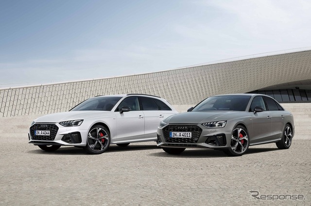アウディ A4アバント(左)とA4セダン(右)現行モデル