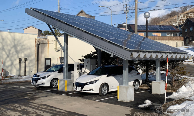 北海道檜山振興局のNISSAN e-シェアモビステーション