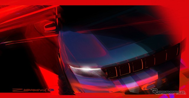 ジープ・ワゴニア 新型のカスタムコンセプトのティザースケッチ