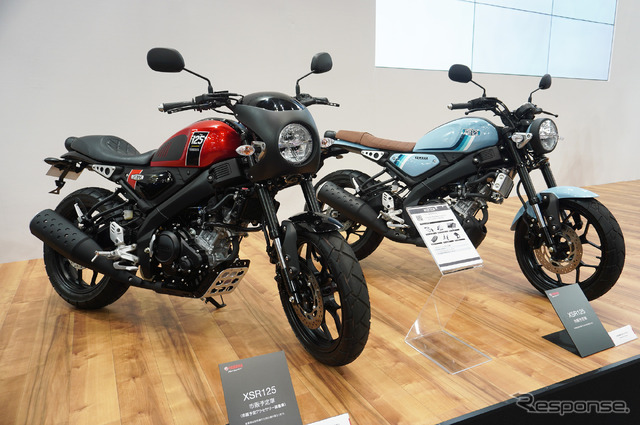 ヤマハは低排気量バイクを国内初披露。写真はヤマハ XSR125(東京モーターサイクルショー2023)