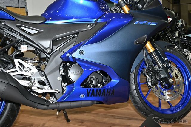 155ccスポーツのヤマハ YZF-R15（東京モーターサイクルショー2023）