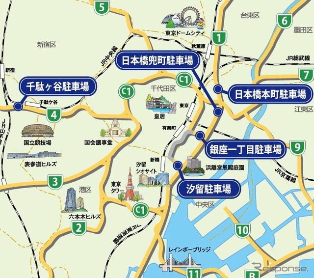 都市計画駐車場 位置図