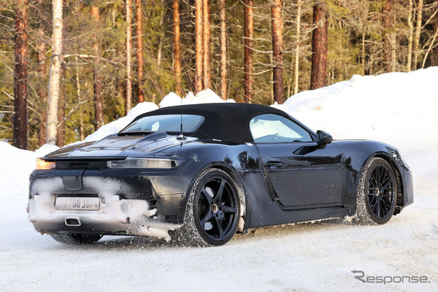 ポルシェ ボクスターEV プロトタイプ(スクープ写真)