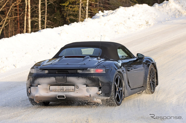 ポルシェ ボクスターEV プロトタイプ(スクープ写真)
