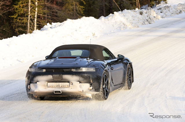 ポルシェ ボクスターEV プロトタイプ(スクープ写真)