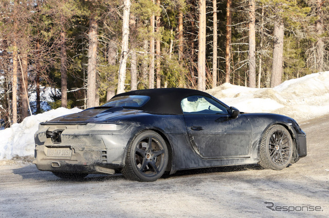 ポルシェ ボクスターEV プロトタイプ(スクープ写真)